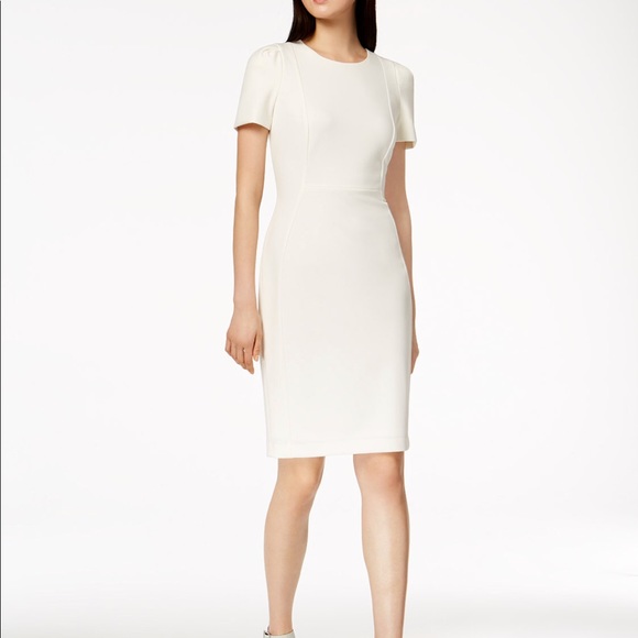 Calvin Klein Dresses & Skirts - Calvin Klein white t-shirt dress size 6